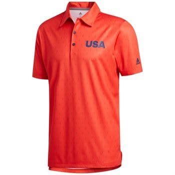 Adidas USA Shirt Polo Short Sleeve Golf Apparel